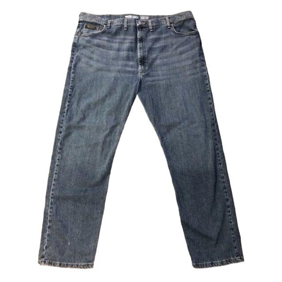 Wrangler Advanced Comfort Jeans Mens 46x34 Used Some Wear Relaxed Fit - Picture 1 of 12